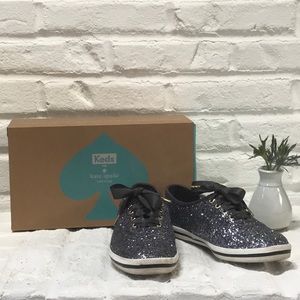 Kate Spade x Keds Women's Rose Gold Pink Glitter Sneakers